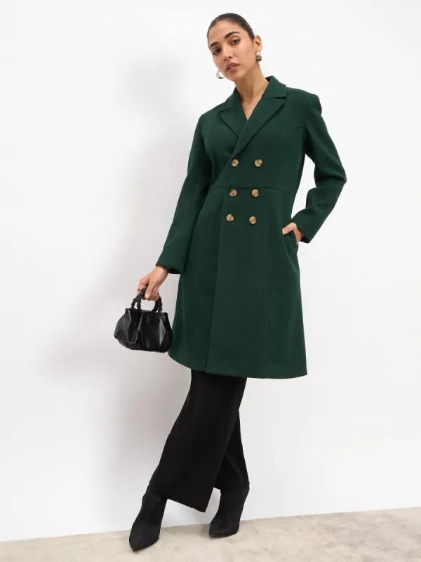 Arwen Longline Overcoat - Green sold by Salt Attire