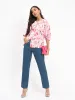 Flake Button Down Top - Pink & White sold by Salt Attire