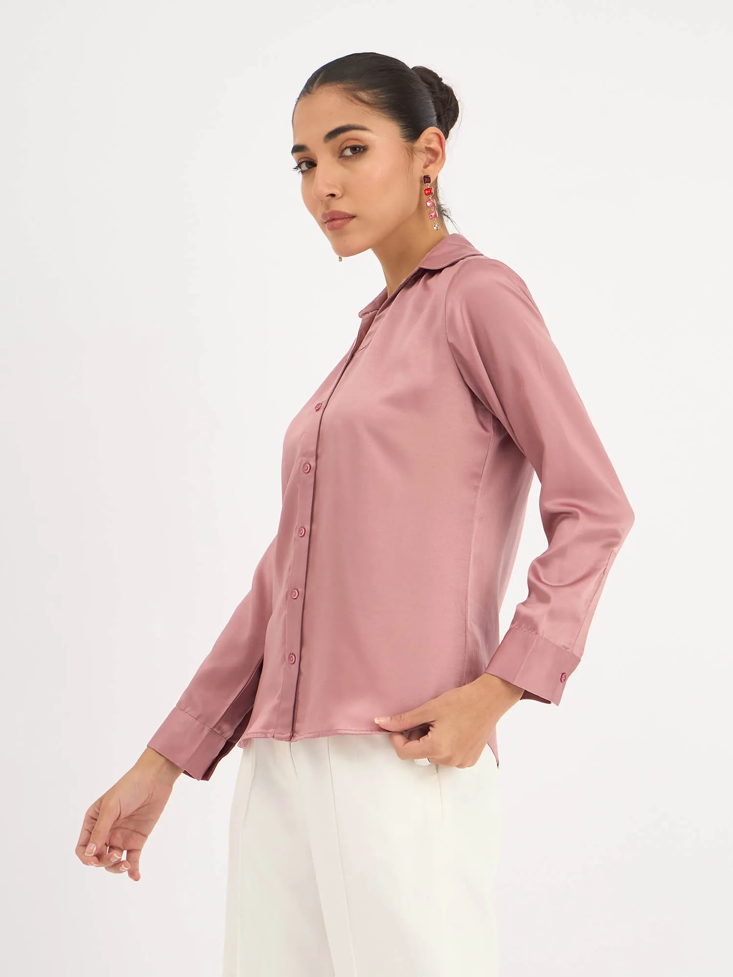 Royal Button Down Shirt - Mauve sold by Salt Attire product image thumbnail 5