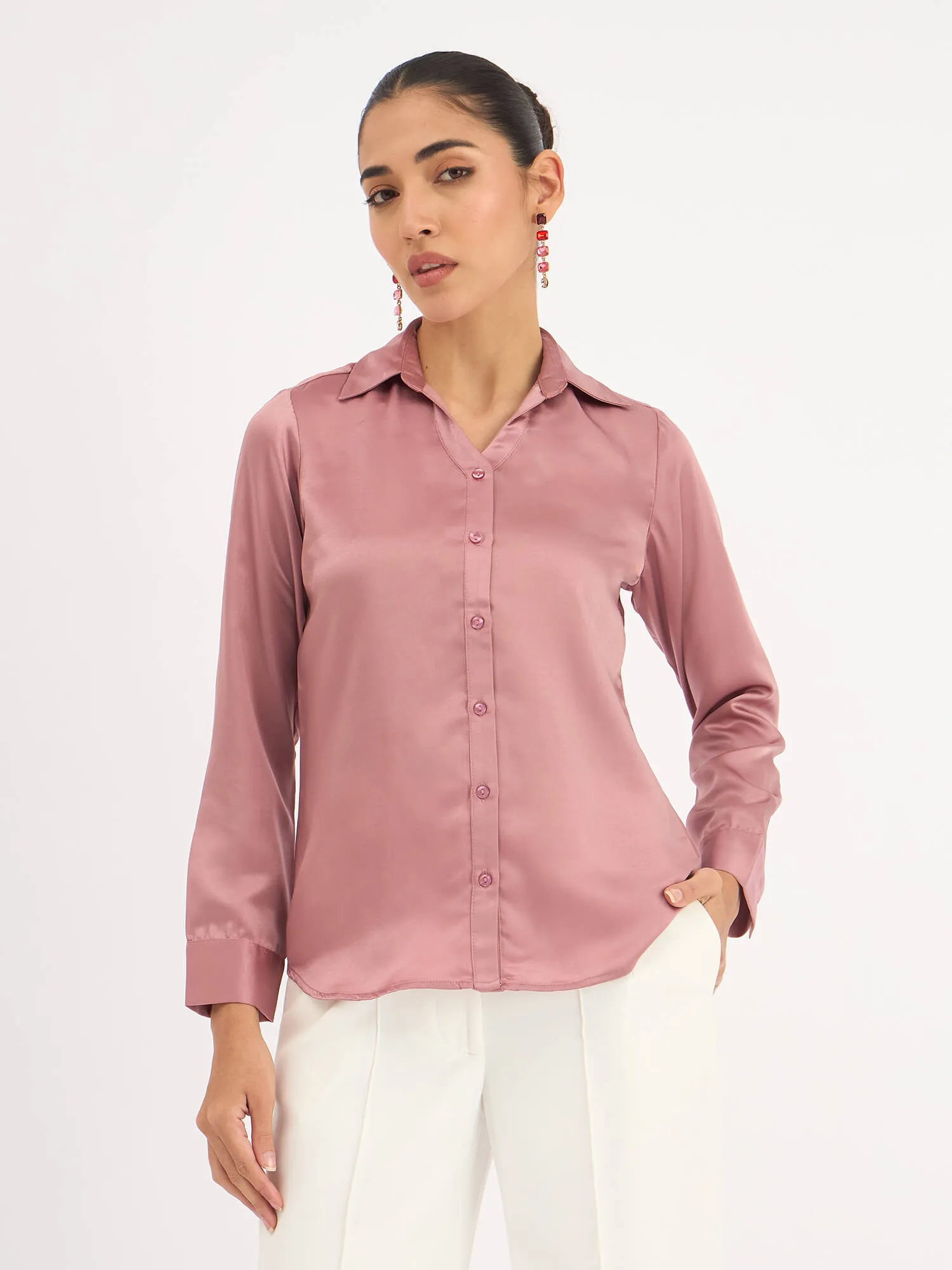 Royal Button Down Shirt - Mauve sold by Salt Attire