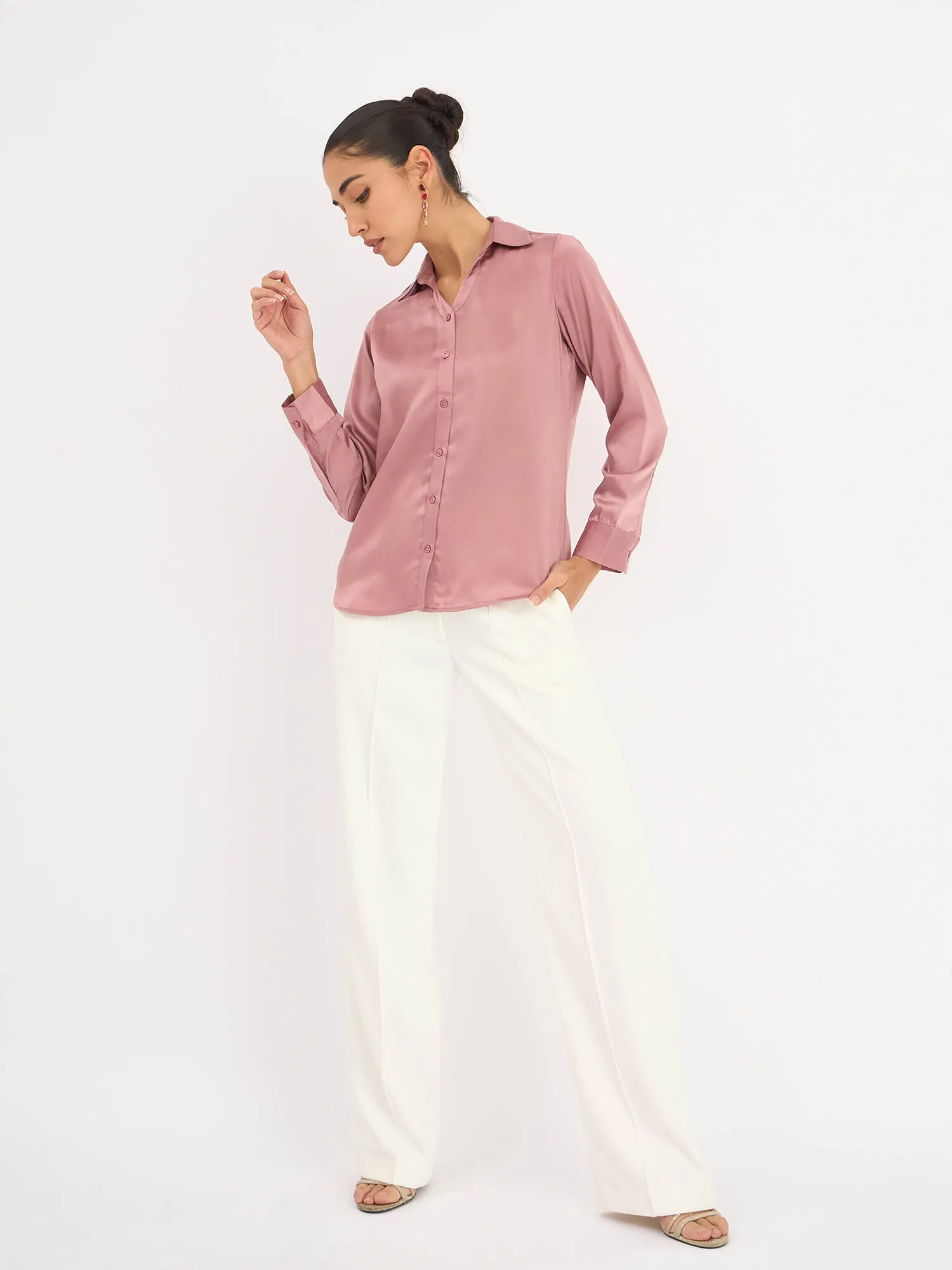 Royal Button Down Shirt - Mauve sold by Salt Attire product image thumbnail 4