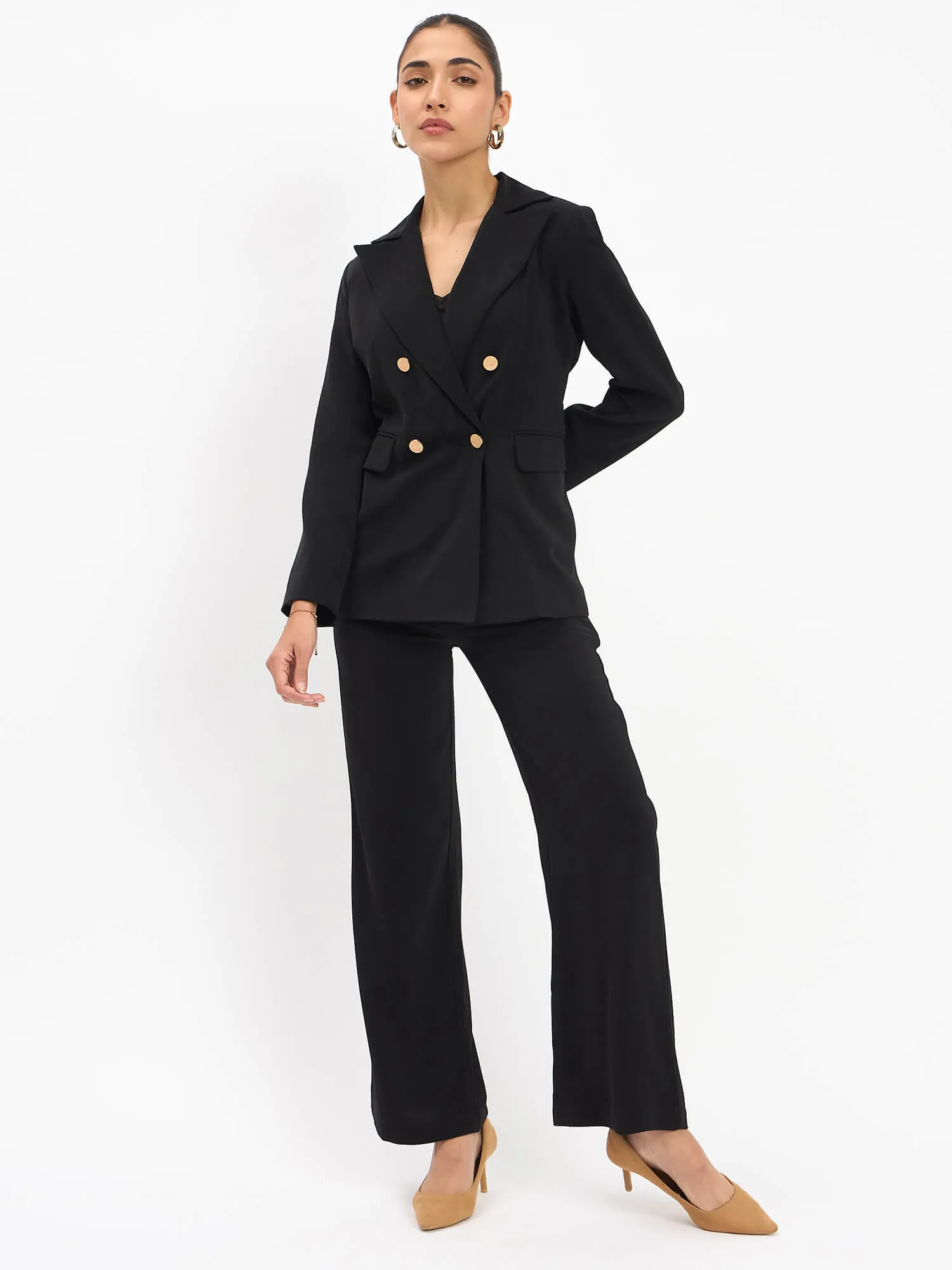 Marco Double Breasted Suit Set - Black sold by Salt Attire product image thumbnail 4