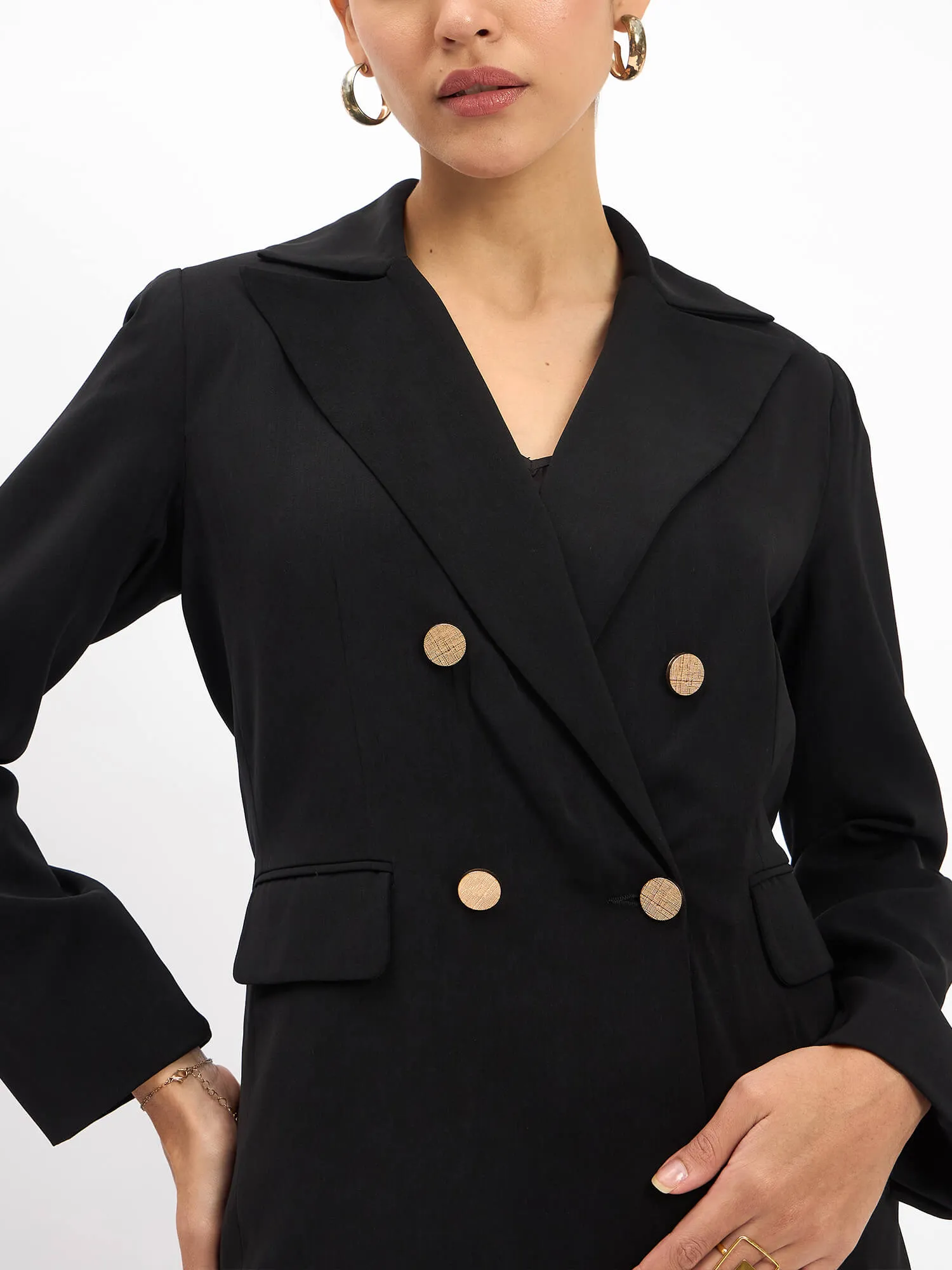 Marco Double Breasted Suit Set - Black sold by Salt Attire product image thumbnail 3