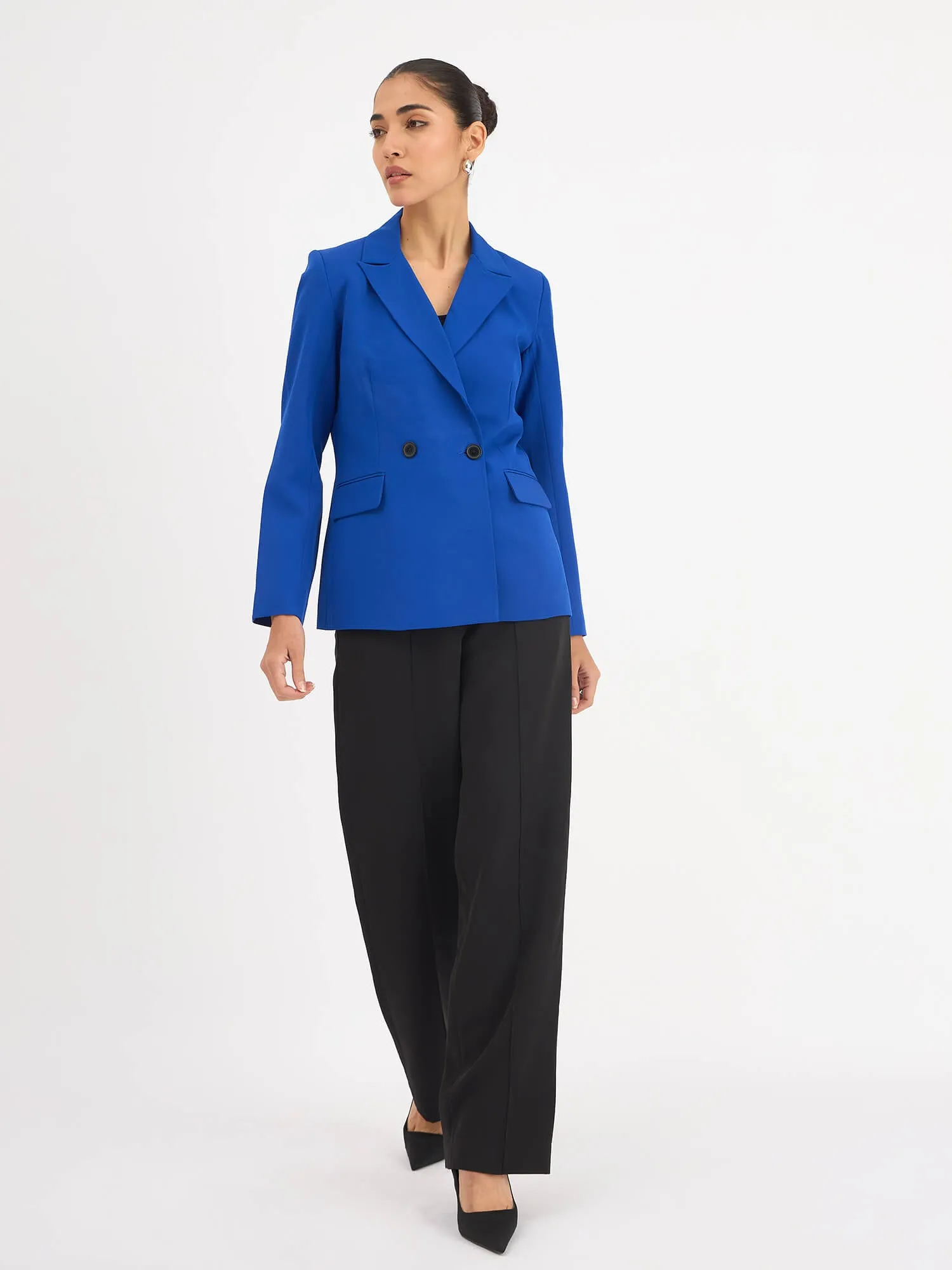 Dominant Double-Breasted Blazer - Electric Blue sold by Salt Attire product image thumbnail 5