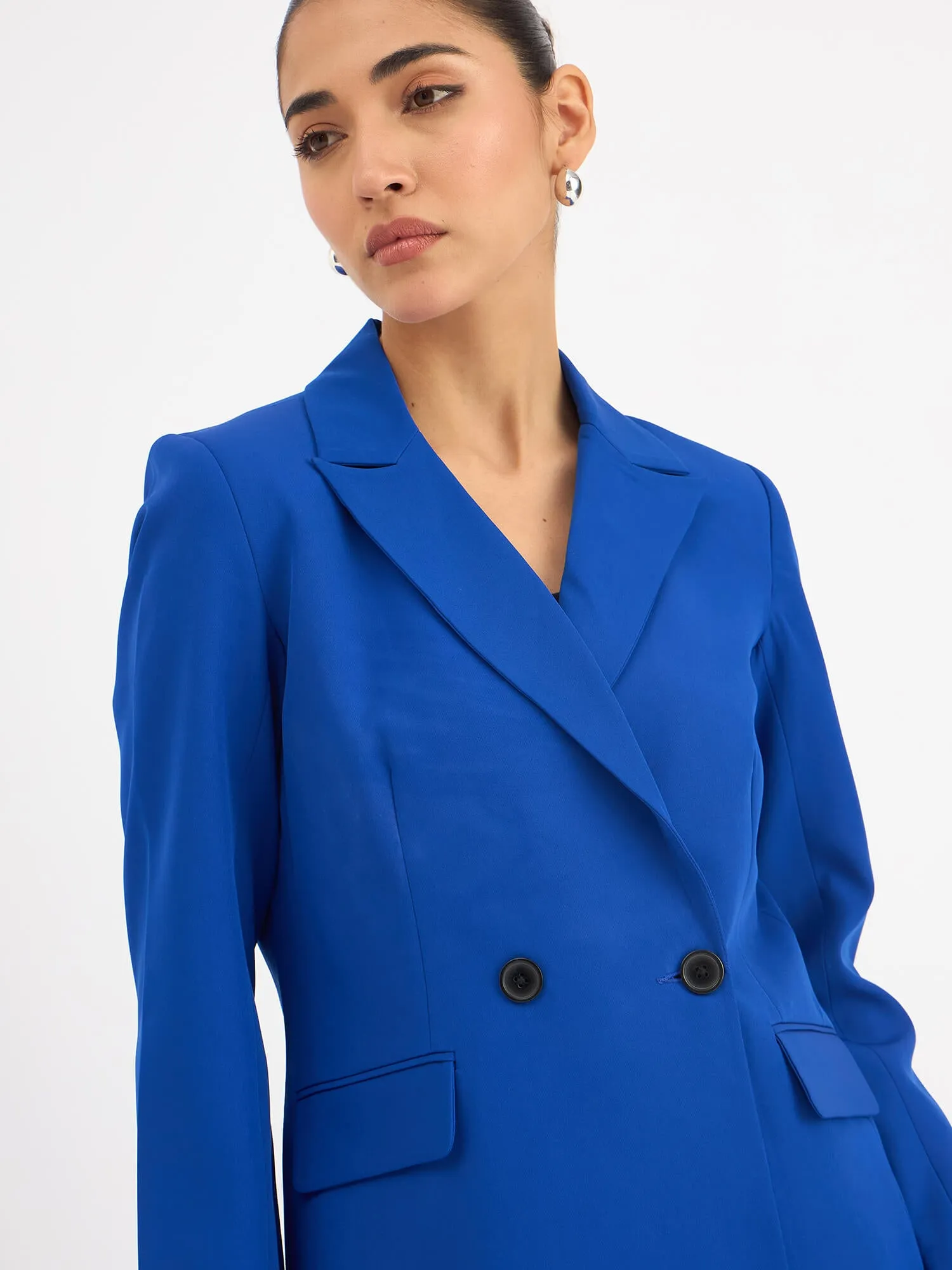 Dominant Double-Breasted Blazer - Electric Blue sold by Salt Attire product image thumbnail 2