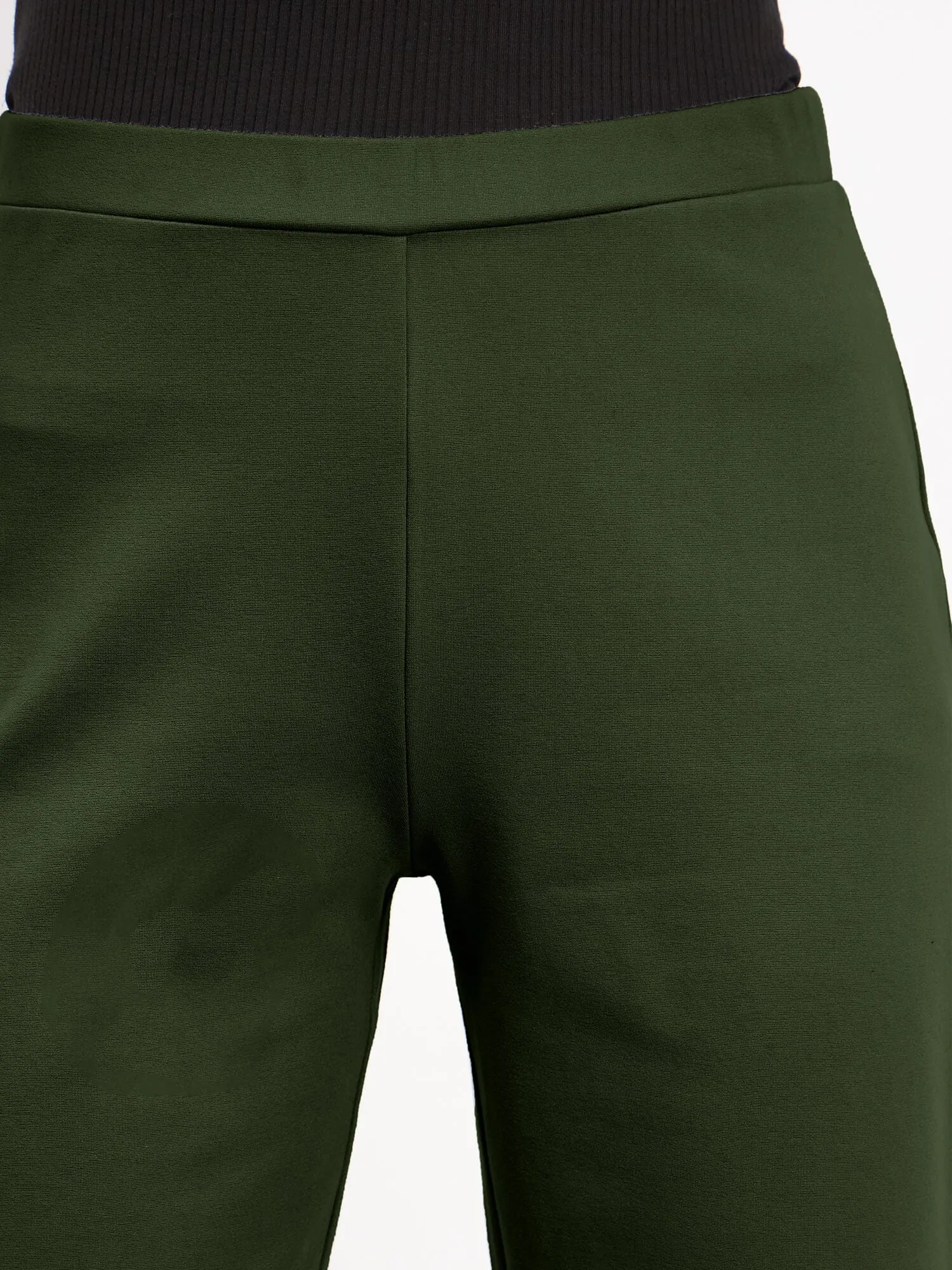 Airy Pull On Straight Jeggings - Olive Green sold by Salt Attire product image thumbnail 3