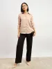 Spectrum Collared V-neck Shirt - Champagne sold by Salt Attire