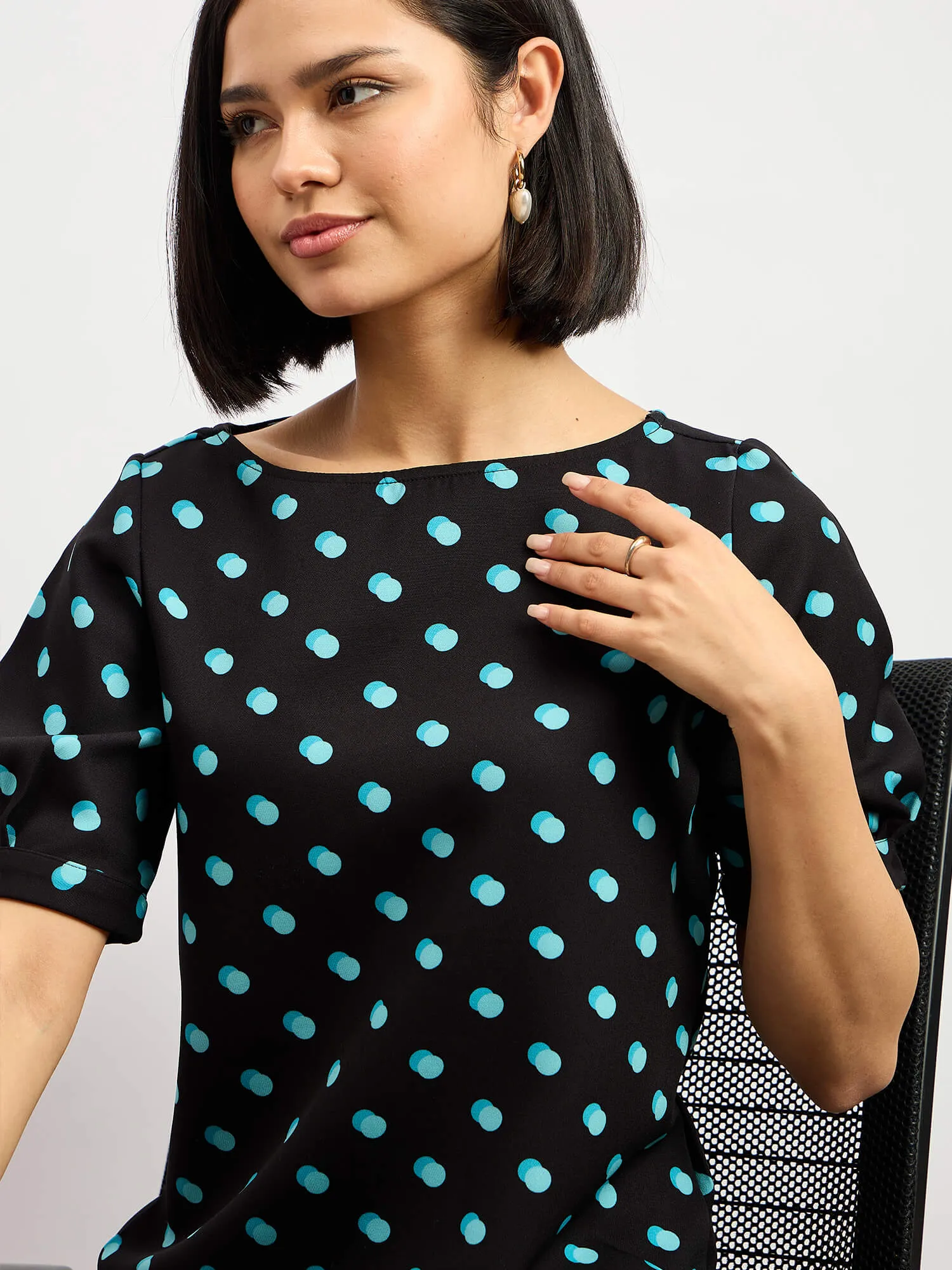 Pola Pleated Sleeve Top - Black sold by Salt Attire product image thumbnail 3