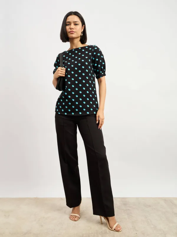 Pola Pleated Sleeve Top - Black sold by Salt Attire