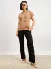 Brogia Overlap Embellished Top - Beige sold by Salt Attire