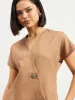 Brogia Overlap Embellished Top - Beige sold by Salt Attire