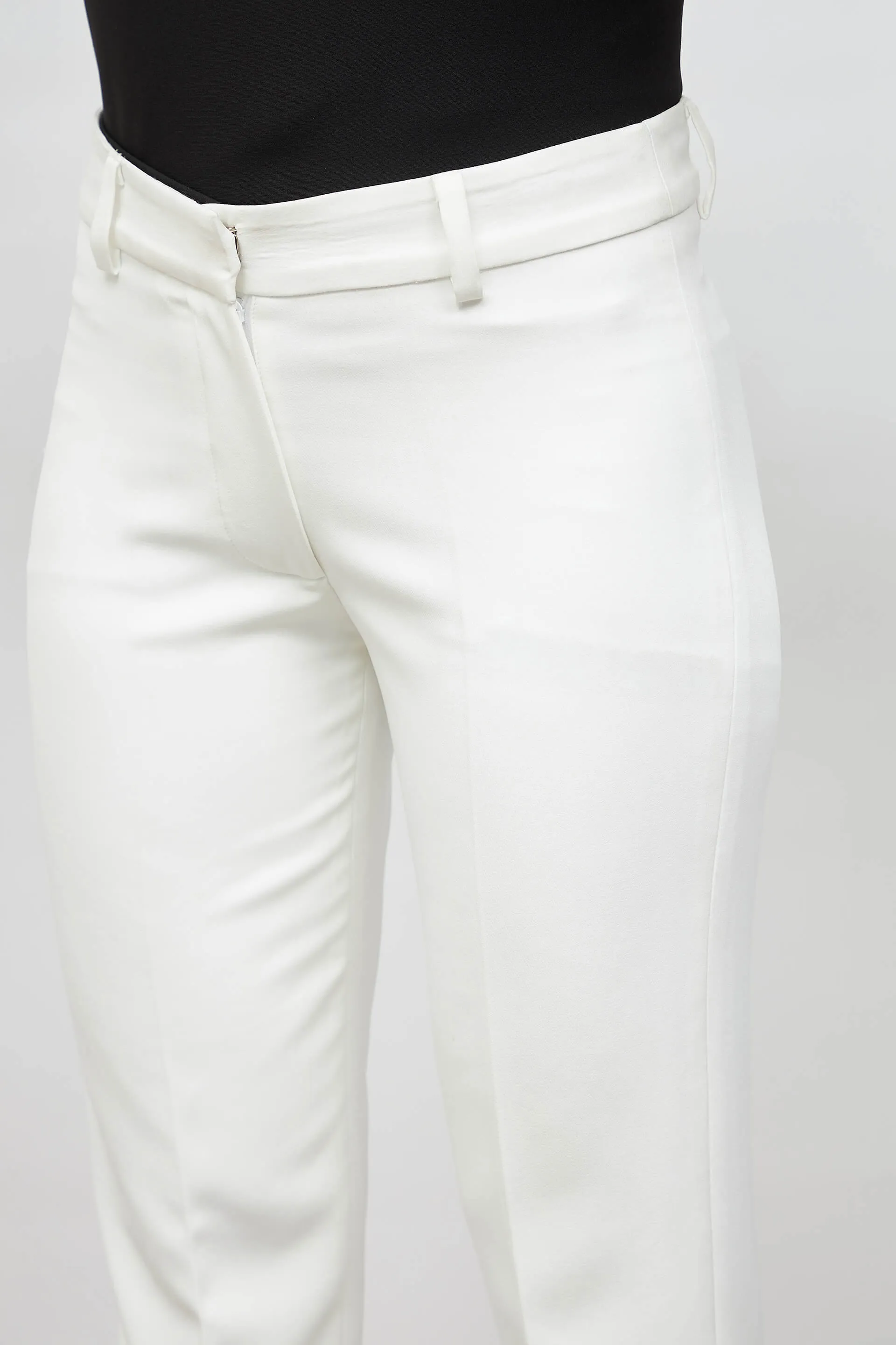 Earnest Mid Rise Slim Pant - White sold by Salt Attire product image thumbnail 4