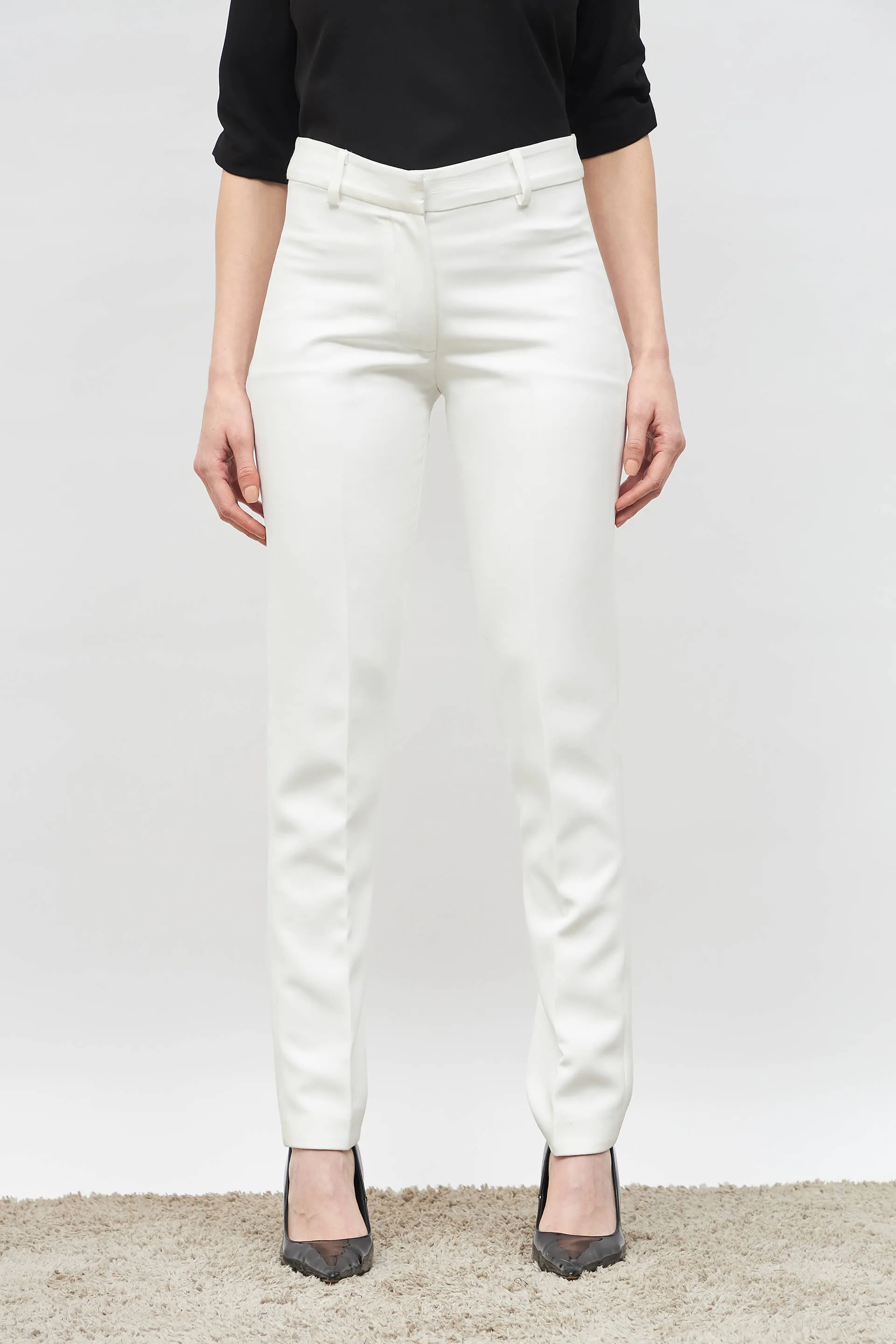 Earnest Mid Rise Slim Pant - White sold by Salt Attire product image thumbnail 3