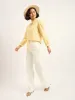 Finch Frill Trimmed Shirt - Yellow & White sold by Salt Attire