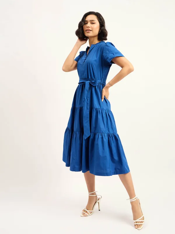 Bay Tiered Dress - Blue sold by Salt Attire