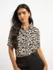 Sabine Short Elasticated Sleeve Shirt - Black sold by Salt Attire