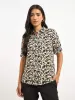 Sabine Short Elasticated Sleeve Shirt - Black sold by Salt Attire