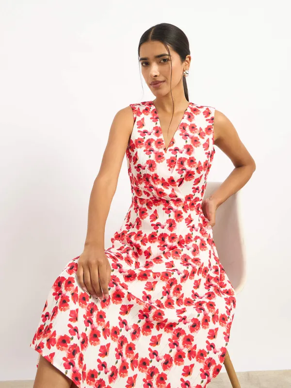 Loveline Fit and Flare Dress - Multicolor sold by Salt Attire