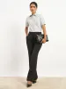 Sabine Puff Sleeve Shirt - Grey Stripe sold by Salt Attire