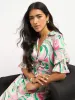 Melly V-Neck Shirt Dress - Multicolor sold by Salt Attire