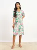 Melly V-Neck Shirt Dress - Multicolor sold by Salt Attire