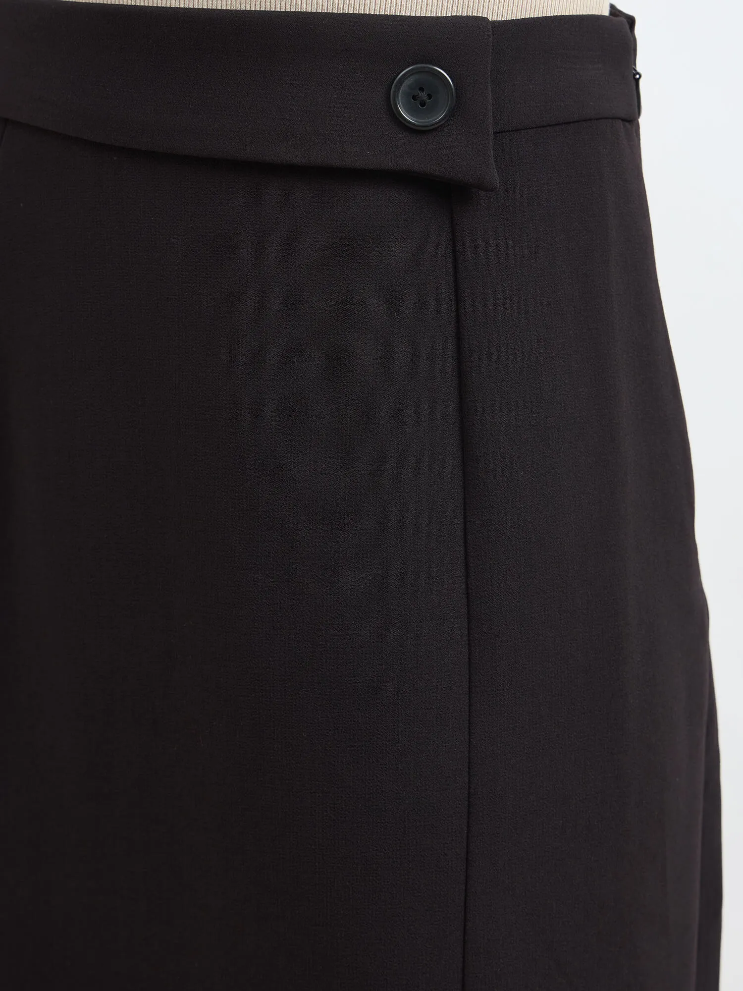 Artsy Flap Detailing Skirt - Jet Black sold by Salt Attire product image thumbnail 3