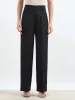 Quaint Straight High Rise Pants-Black sold by Salt Attire