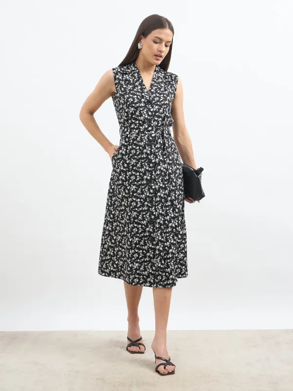 Jill Belted Blazer Style Dress-Black sold by Salt Attire