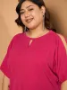 LB-Sally Cold Shoulder Dolman Sleeve Top-Hot Pink sold by Salt Attire
