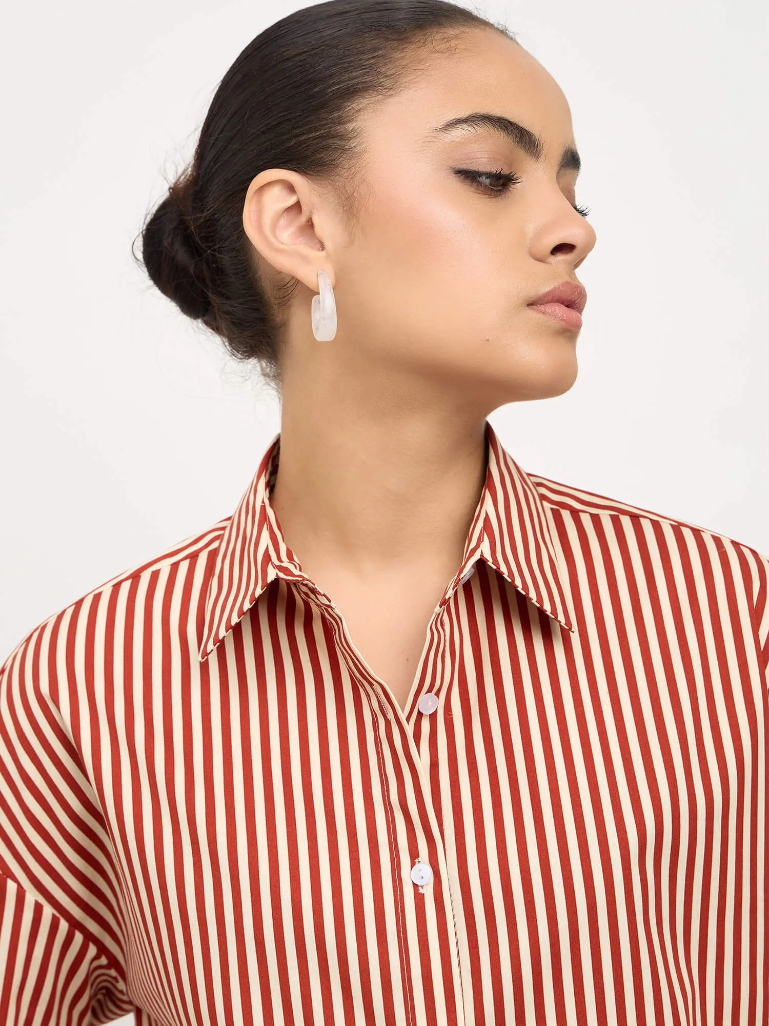 Solace Oversize Drop Shoulder Shirt-Maroon & Yellow sold by Salt Attire product image thumbnail 3