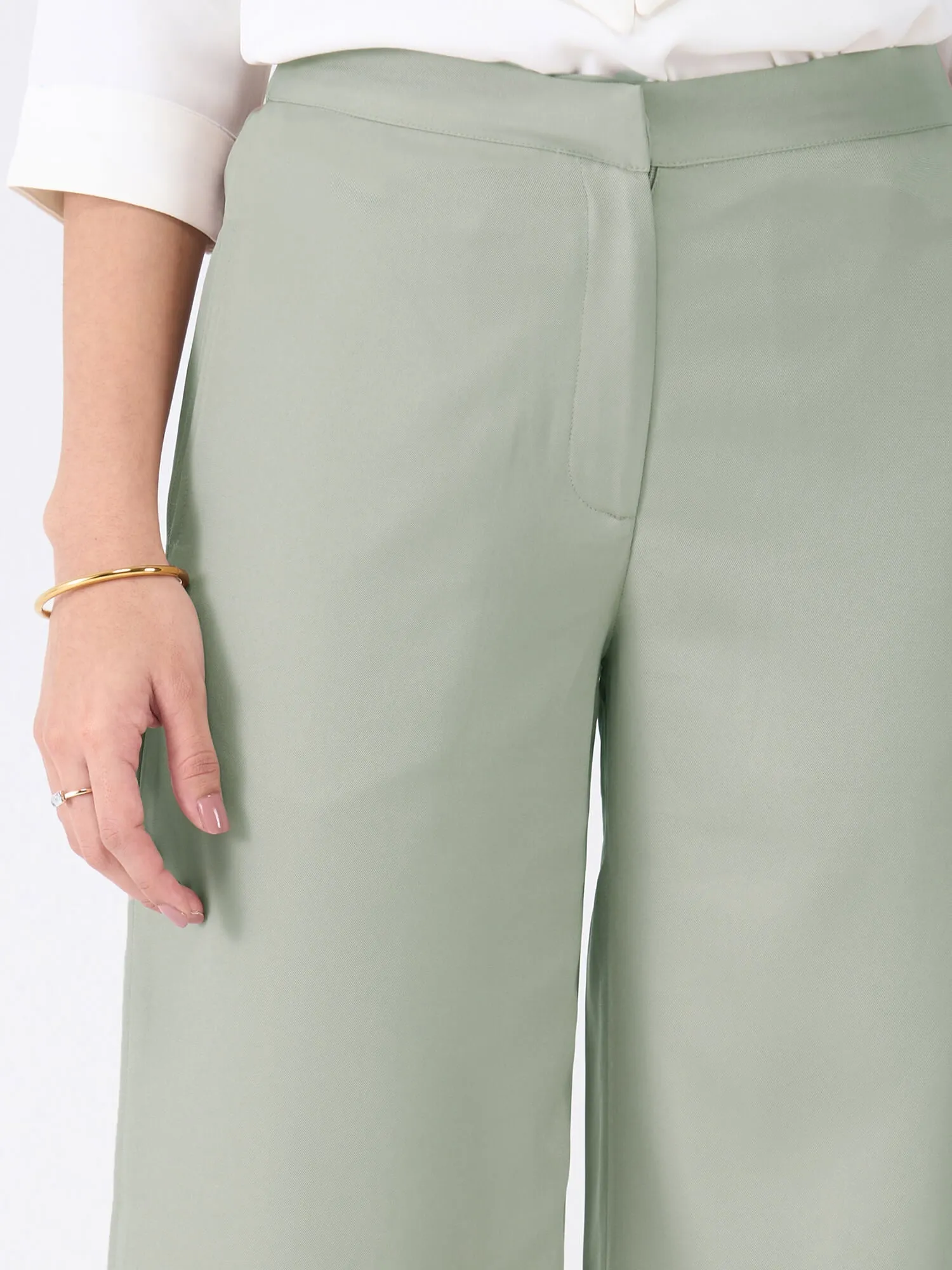 Mercer Mid Rise Wide Legged Trousers-Ash Grey sold by Salt Attire product image thumbnail 3