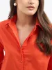 Solace Oversize Drop Shoulder Shirt-Tangerine sold by Salt Attire