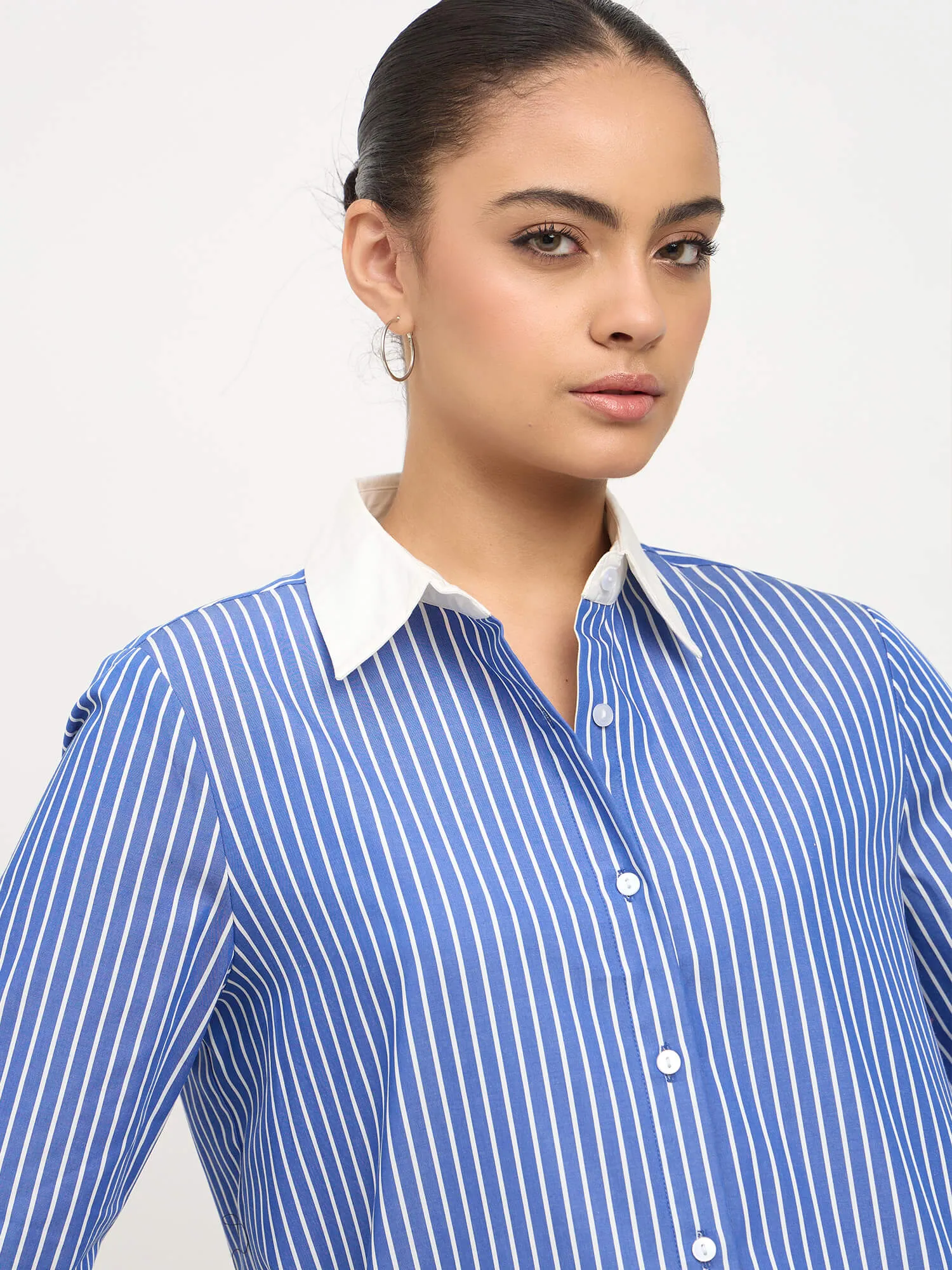 Dazira Relax Fit Shirt-Blue & White sold by Salt Attire product image thumbnail 3