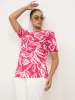 Nebula Round Neck Puff sleeve top-Pink sold by Salt Attire