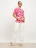 Nebula Round Neck Puff sleeve top-Pink sold by Salt Attire