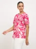 Nebula Round Neck Puff sleeve top-Pink sold by Salt Attire
