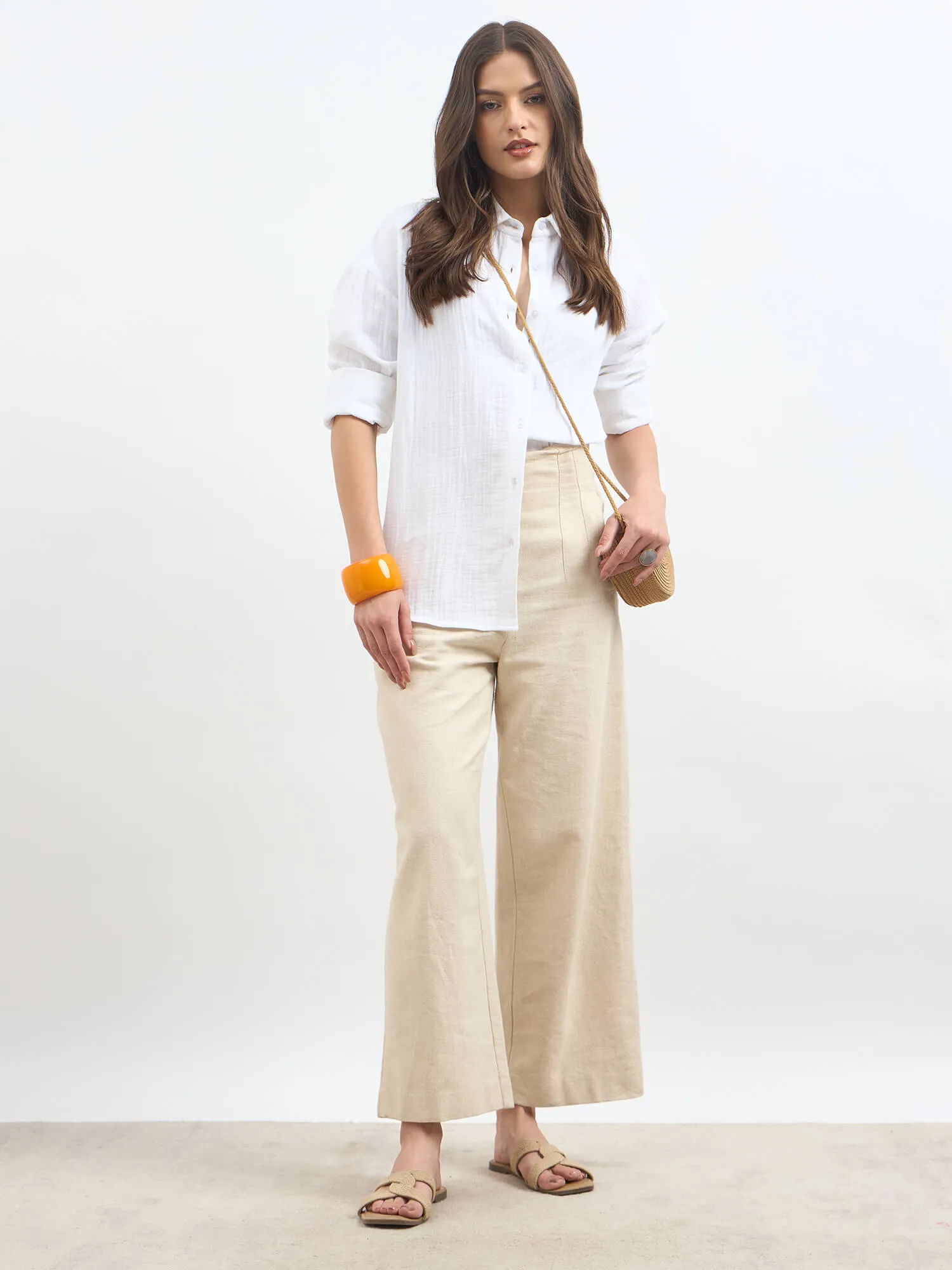 Solace Oversize Drop Shoulder Shirt-White sold by Salt Attire product image thumbnail 4