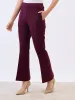 Limitless Bootcut Ponte Pants-Wine sold by Salt Attire