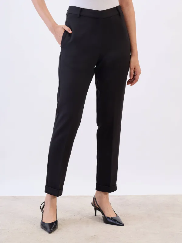 Lester Slim Fit Mid Rise Pant-Black sold by Salt Attire