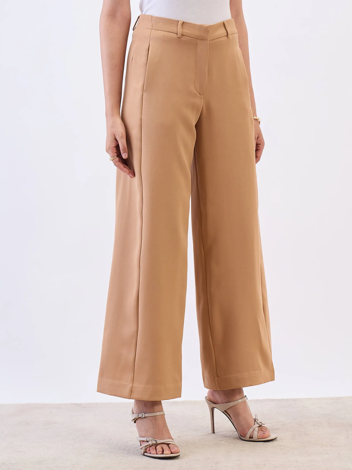 Suave Wide Leg Pants-Tan sold by Salt Attire product image thumbnail 4