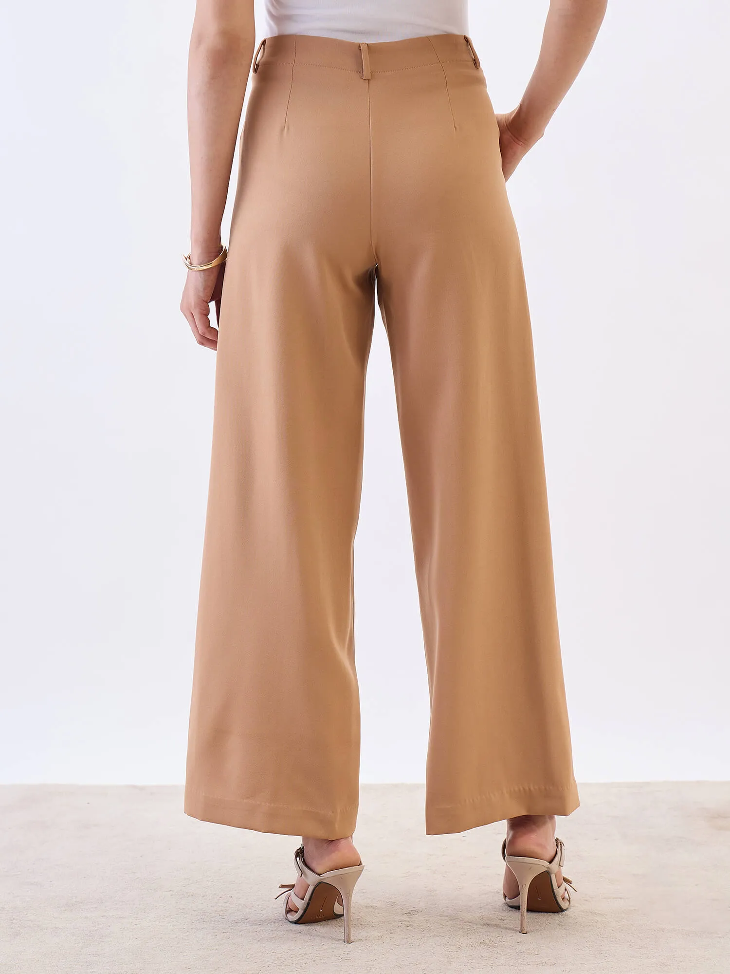 Suave Wide Leg Pants-Tan sold by Salt Attire product image thumbnail 5