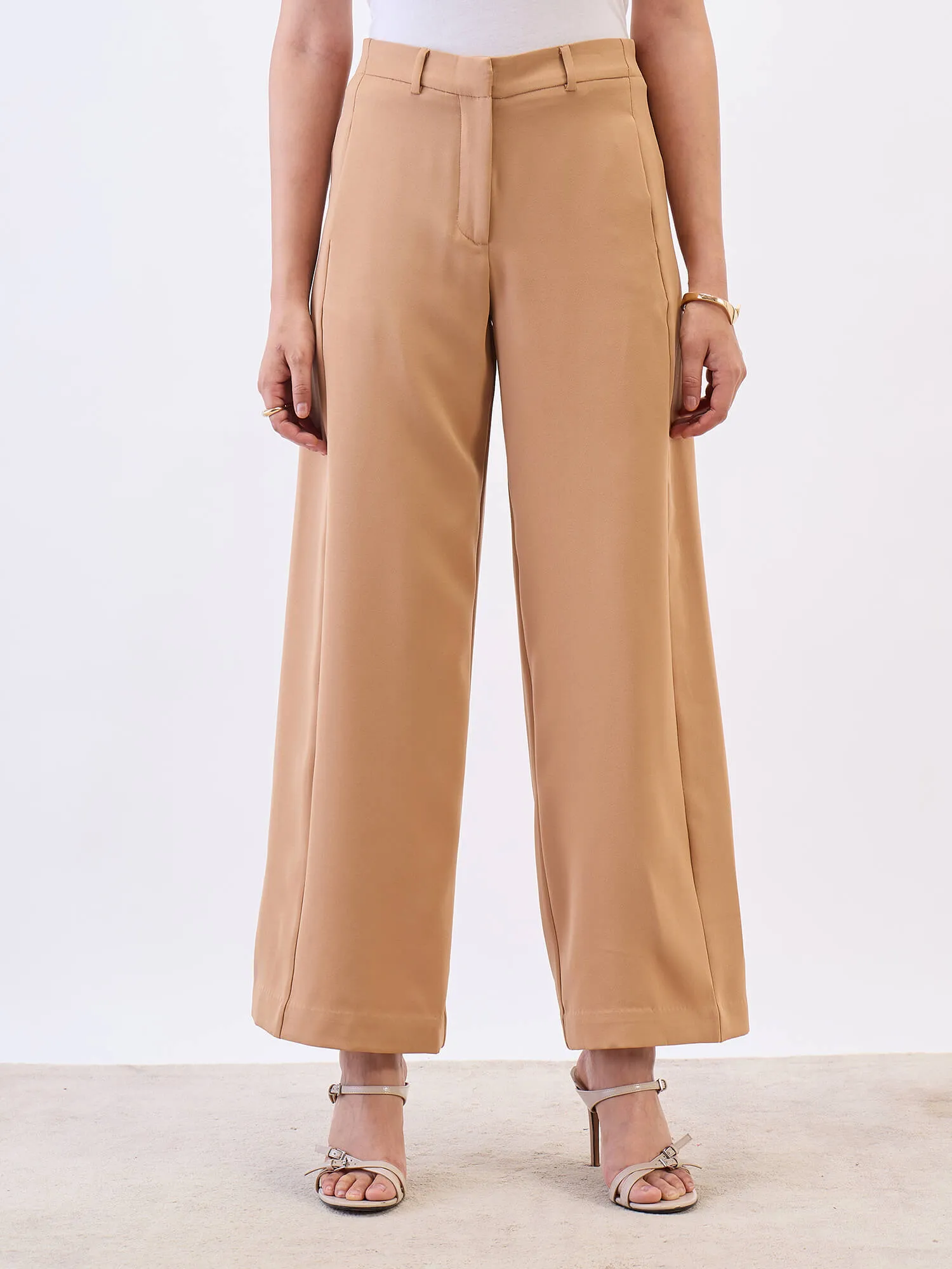 Suave Wide Leg Pants-Tan sold by Salt Attire product image thumbnail 2