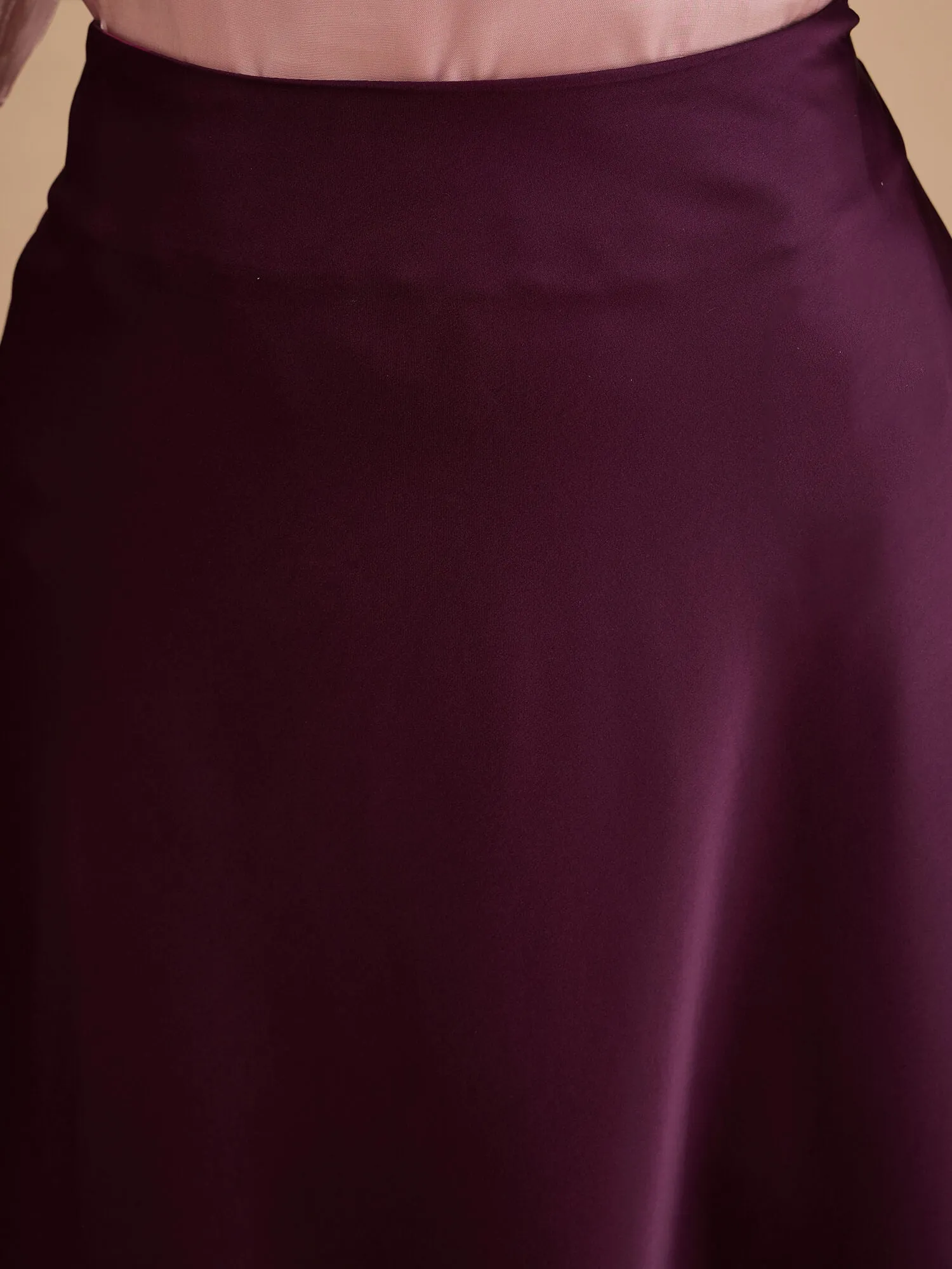Raya Satin Slip Skirt-Plum sold by Salt Attire product image thumbnail 3