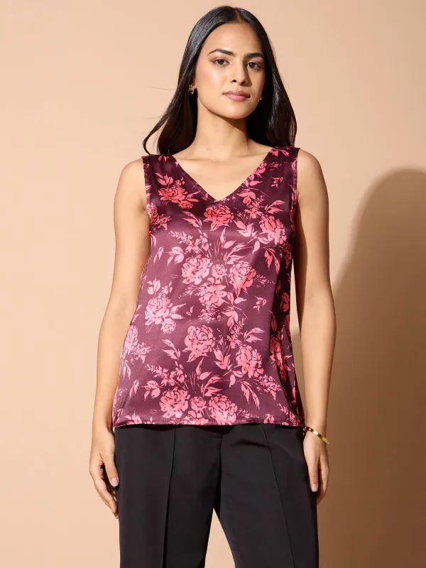 Niranda V Neck Sleeveless Top-Multi sold by Salt Attire