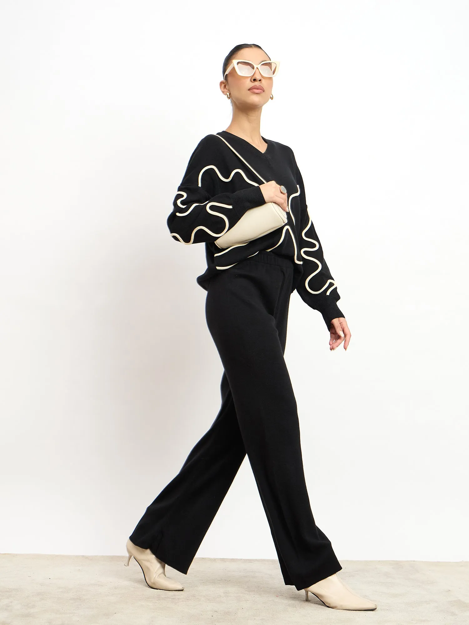 Scribble-Pant-Black & Cream sold by Salt Attire