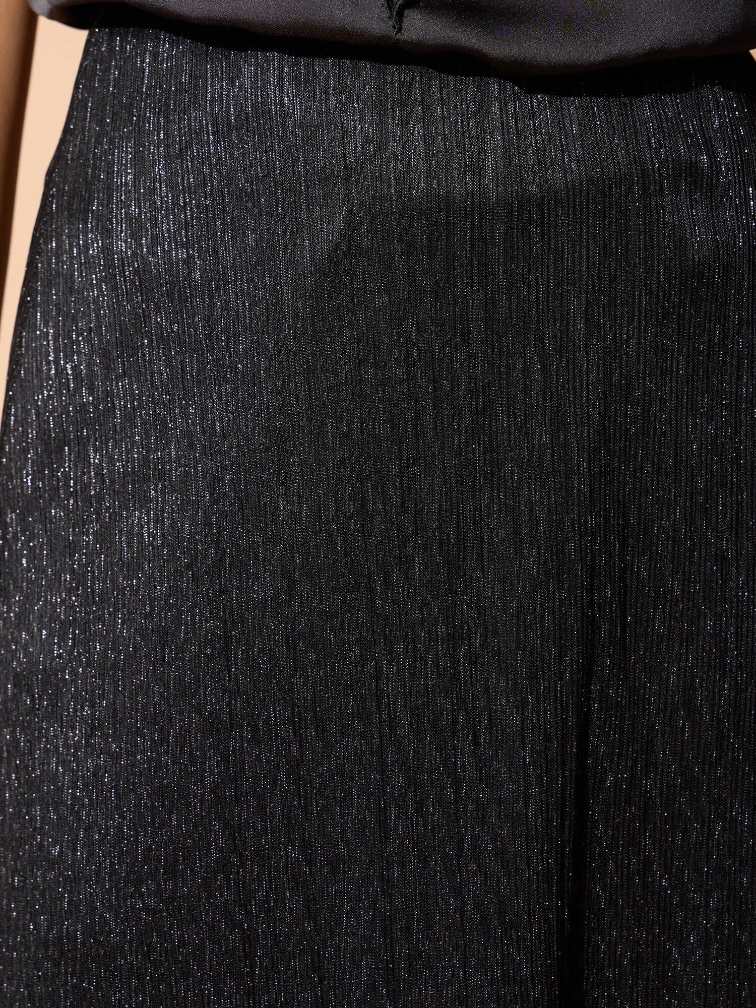 Ciara Plisse Flared Skirt-Black sold by Salt Attire product image thumbnail 3