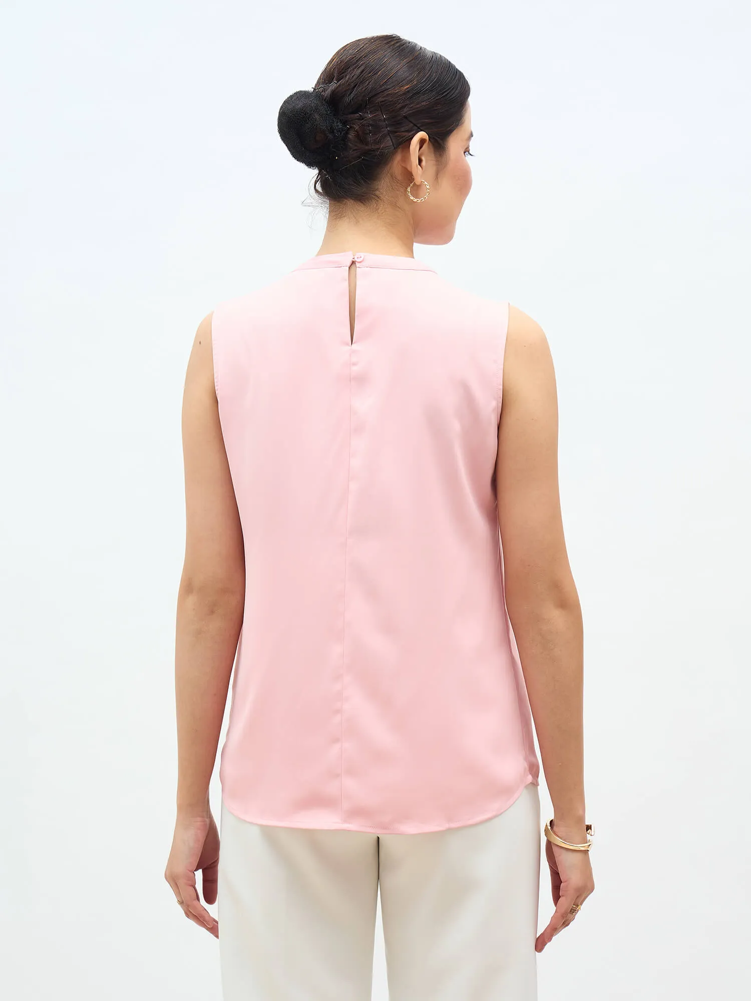 livia Front Pleat Top-Blush Pink sold by Salt Attire product image thumbnail 5
