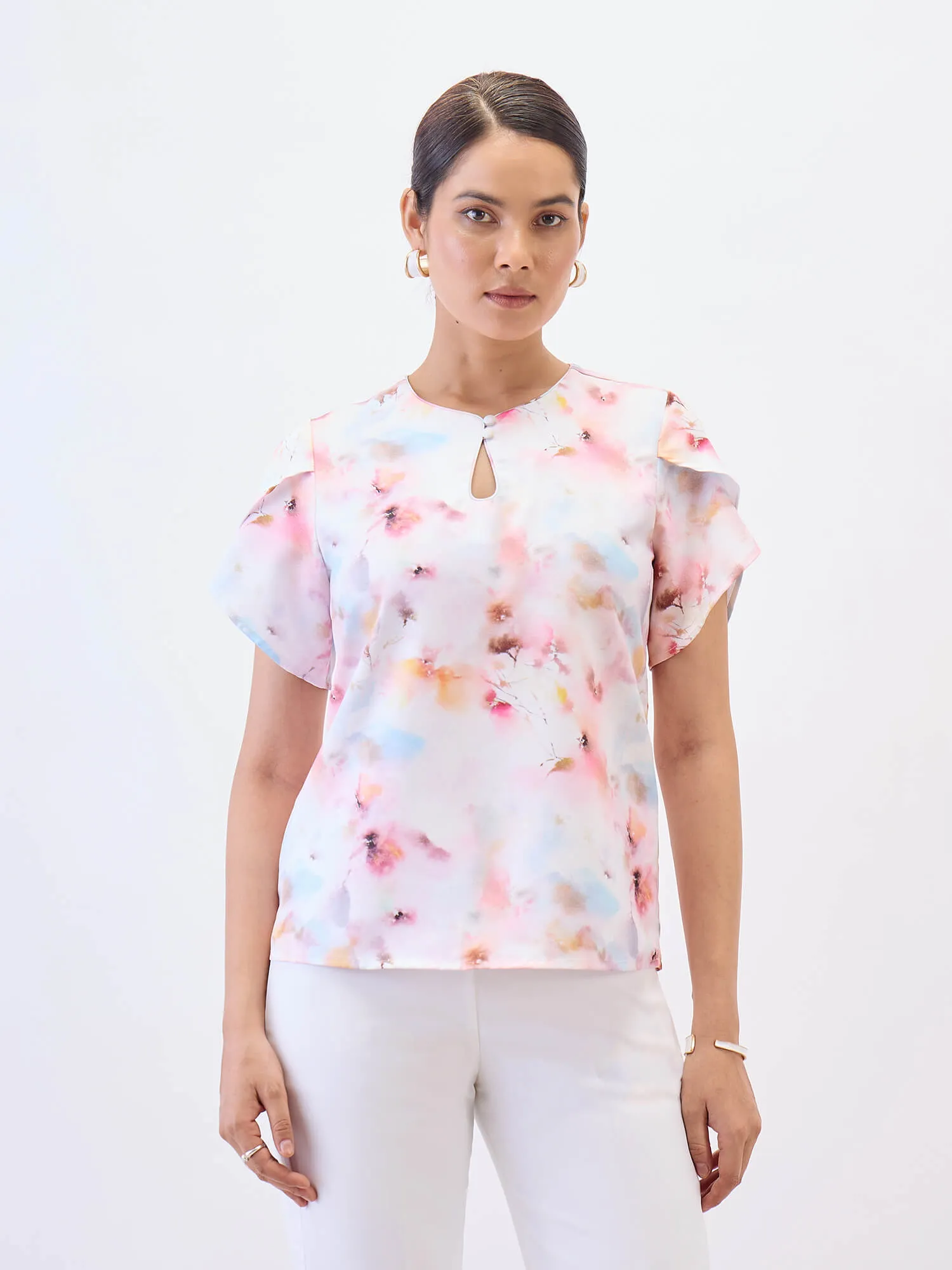 Briza Petal Sleeves Top-Multi sold by Salt Attire product image thumbnail 3