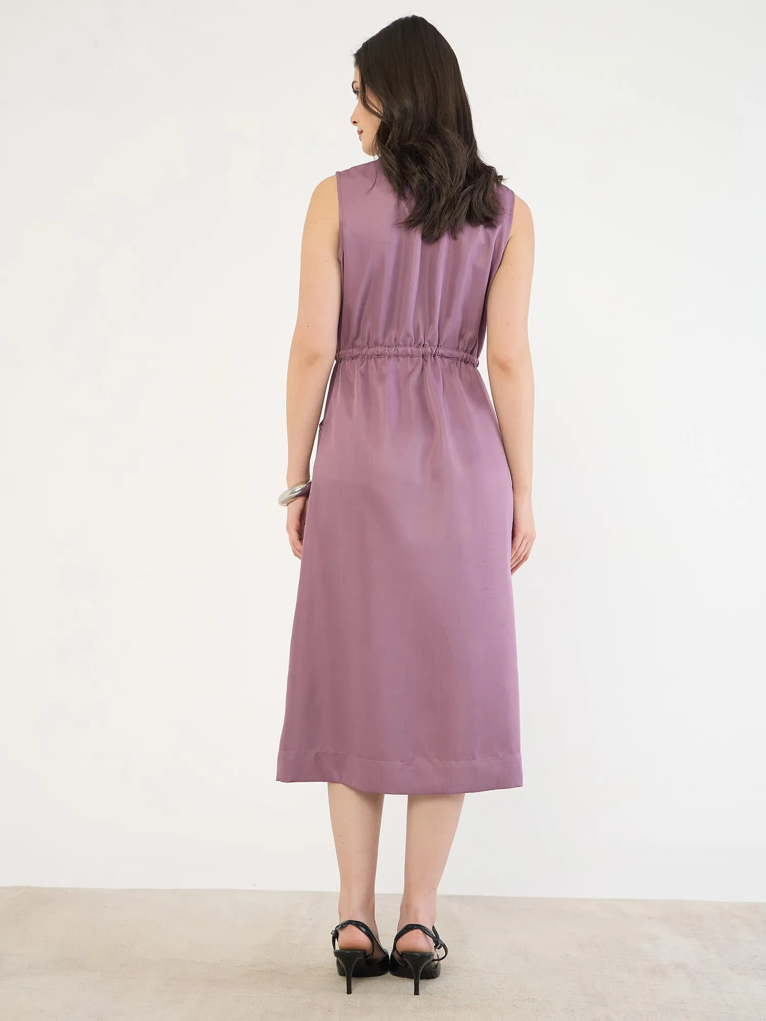 Salento Collared Dress-Mauve sold by Salt Attire product image thumbnail 5