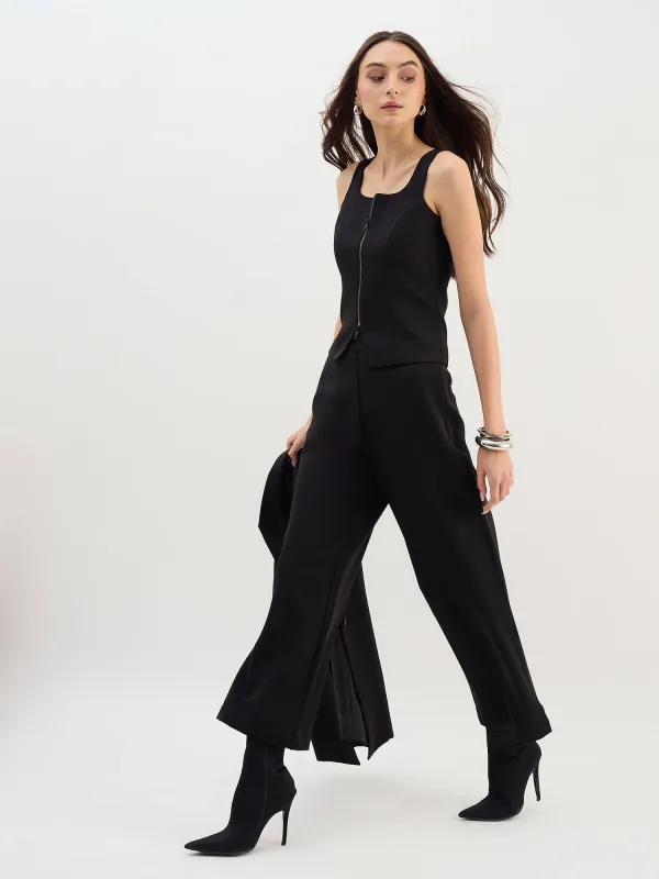 Avenne Elasticated Pull-on Pants-Black sold by Salt Attire